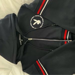 navy play boy zip up from misguided
